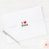 I Liebe Yoga Runder Aufkleber (Umschlag)