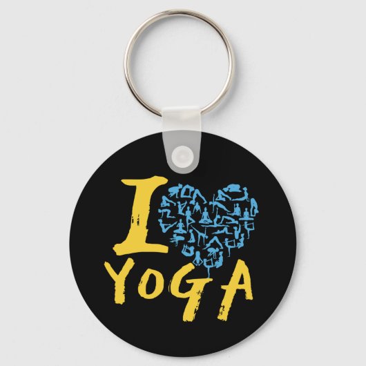 I Liebe Yoga Schlüsselanhänger (Vorderseite)