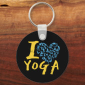 I Liebe Yoga Schlüsselanhänger (Vorderseite)