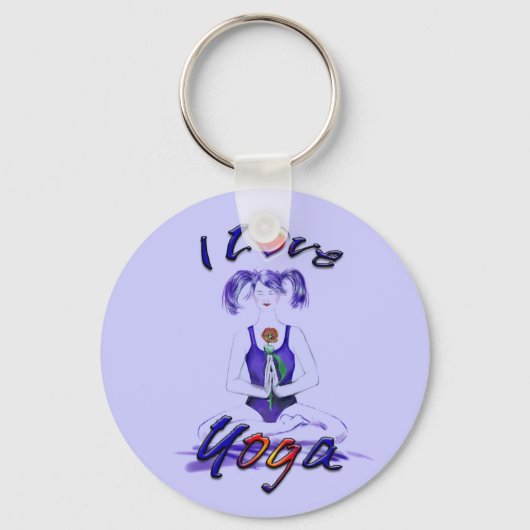 I Liebe Yoga Schlüsselanhänger (Vorderseite)