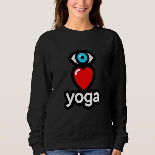 I Liebe Yoga Sweatshirt (Vorderseite)