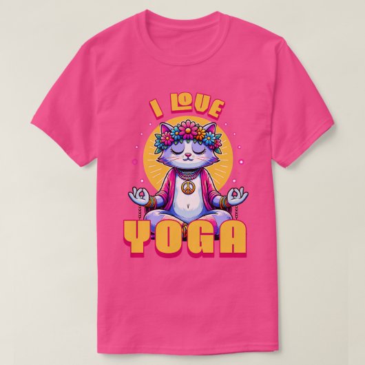 I Liebe Yoga T-Shirt (Design vorne)