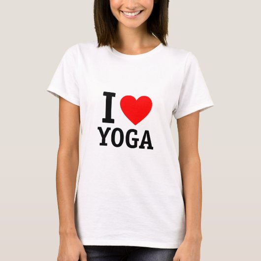 I Liebe Yoga T-Shirt (Vorderseite)