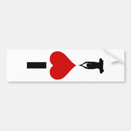 I Liebe-Yoga (vertikal) Autoaufkleber (Vorne)