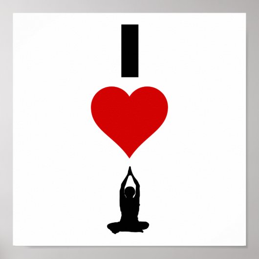 I Liebe Yoga (Vertikal) Poster (Vorne)