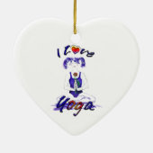 I Liebe Yoga-Yoga Mädchen Keramikornament (Hinten)