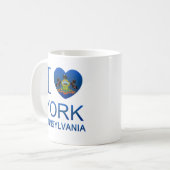 I Liebe York, PA Kaffeetasse (Vorderseite Links)