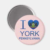 I Liebe York, PA Magnet (Vorderseite/Rückseite)