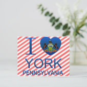 I Liebe York, PA Postkarte (Stehend Vorderseite)