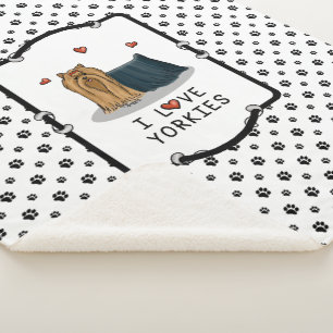I Liebe Yorkies (I Liebe Yorkshire Terriers) Herz Sherpadecke