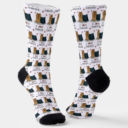 I Liebe Yorkies (I Liebe Yorkshire Terriers) - Nie Socken (Gewinkelt)