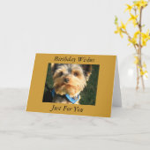 I Liebe Yorkies Karte (Gelbe Blume)