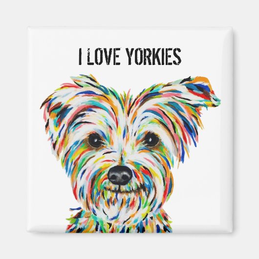 I Liebe Yorkies Magnet (Vorne)