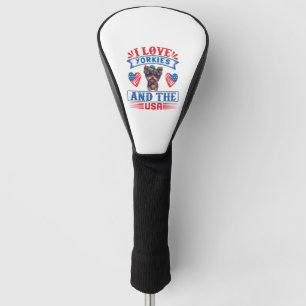I Liebe Yorkies und USA 01 Golf Headcover