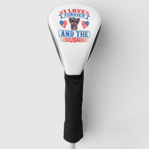 I Liebe Yorkies und USA 01 Golf Headcover
