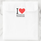 I Liebe Yorkshire Terrier Quadratischer Aufkleber (Tasche)