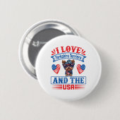 I Liebe Yorkshire Terriers and the USA 01 Button (Vorne & Hinten)