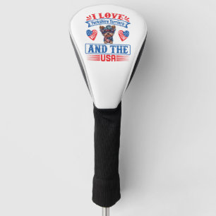 I Liebe Yorkshire Terriers and the USA 01 Golf Headcover