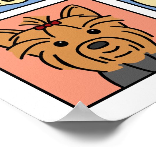 I Liebe Yorkshire Terriers Poster (Ecke)
