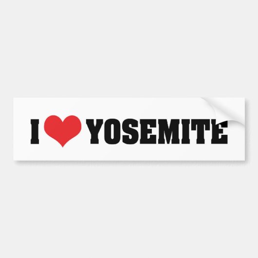 I Liebe Yosemite Autoaufkleber (Vorne)