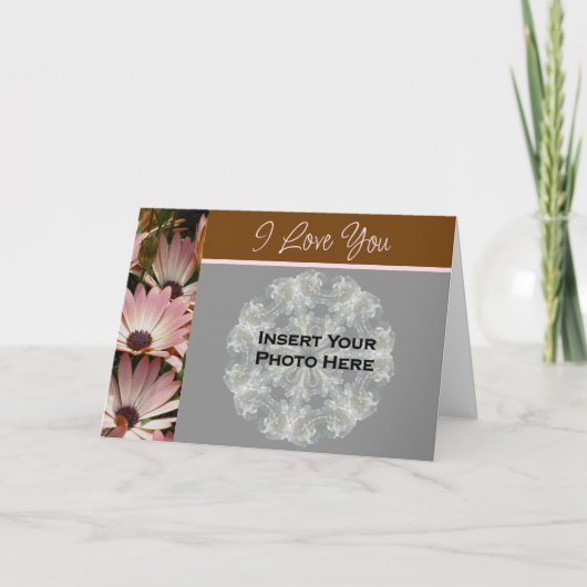 I Liebe You African Daisise Blume Foto Karte (Vorderseite)