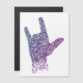 "I Liebe You" American Sign Language Magnetic Card Magnetkarte (Vorne/Hinten)