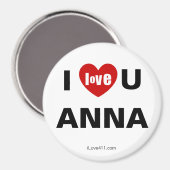 I Liebe You Anna Magnet (Vorderseite/Rückseite)