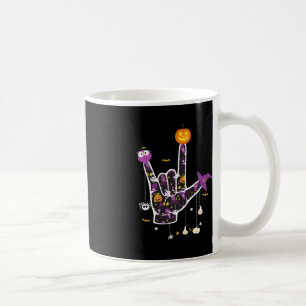 I Liebe You ASL Halloween Zeichensprache Halloween Kaffeetasse