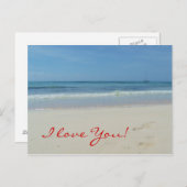 I Liebe You Beach Postkarte (Vorne/Hinten)