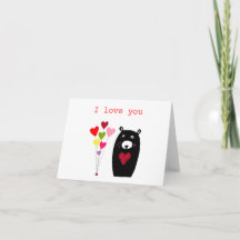 "I Liebe you" Bear Valentine Liebe Card