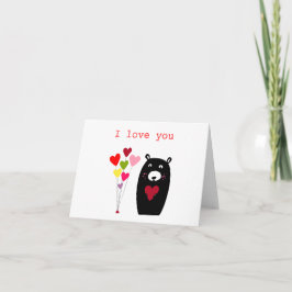 "I Liebe you" Bear Valentine Liebe Card Karte