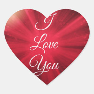 I Liebe You Berry Burst Herz-Aufkleber