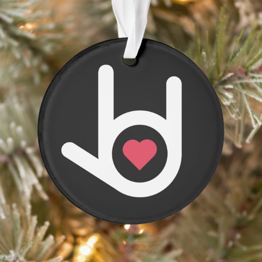 I Liebe You Black Christmas Ornament (Baum)