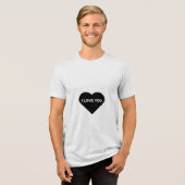 I Liebe You Black T Shirt Design (Vorderseite voll)