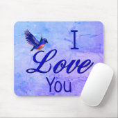 I Liebe You Bluebird Mousepad (Mit Mouse)