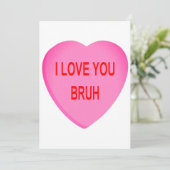 I Liebe You Bruh Feiertagskarte (Stehend Vorderseite)