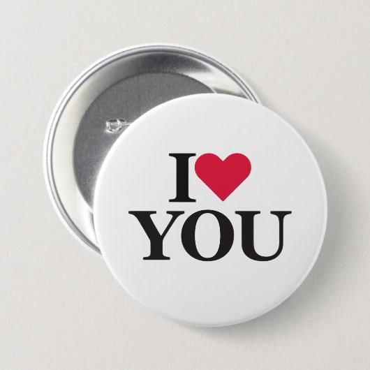I Liebe You Button Button - Romantisches Geschenk, (Vorne & Hinten)