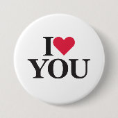I Liebe You Button Button - Romantisches Geschenk, (Vorderseite)