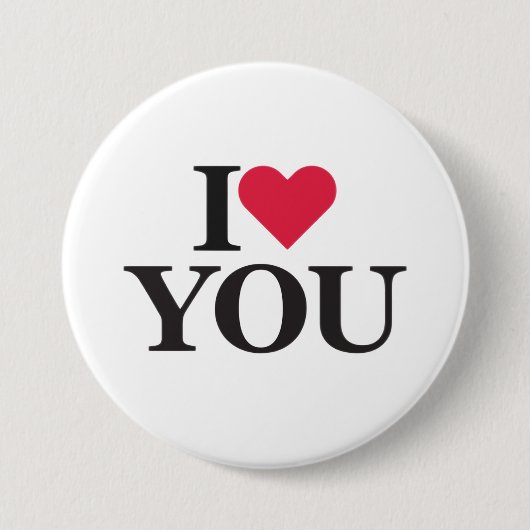 I Liebe You Button Button - Romantisches Geschenk, (Vorderseite)