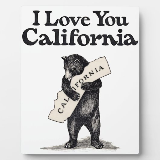 I Liebe You California Bear Hug Fotoplatte (Vorderseite)