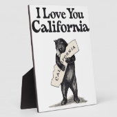 I Liebe You California Bear Hug Fotoplatte (Seite)