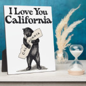 I Liebe You California Bear Hug Fotoplatte (Seite)
