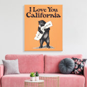 I Liebe You California Bear Hug Leinwanddruck (Insitu (Wohnzimmer))