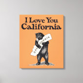 I Liebe You California Bear Hug Leinwanddruck (Vorderseite)