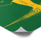 I Liebe You California - Green und Gold Poster (Ecke)