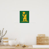 I Liebe You California - Green und Gold Poster (Küche)