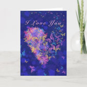 I Liebe You Card Butterfly Herz Liebe Karte (Vorderseite)