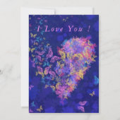 I Liebe You Card Butterfly Herz Romantische Liebe (Rückseite)