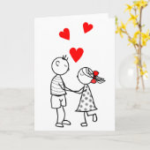 I Liebe You Card Couple Liebe Karte (Gelbe Blume)
