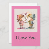 I Liebe You Card Feiertagskarte (Vorne/Hinten)